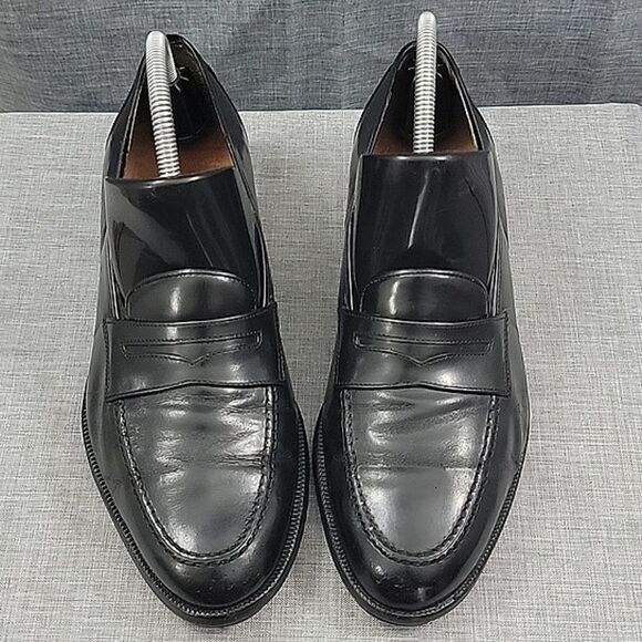 SALVATORE FERRAGAMO Men\'s Black Leather Penny Loafers Dress Shoes -  SZ 7 EE main image 8
